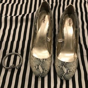 Gorgeous faux snake skin heels